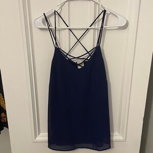Japna Navy Strappy Camisole Top